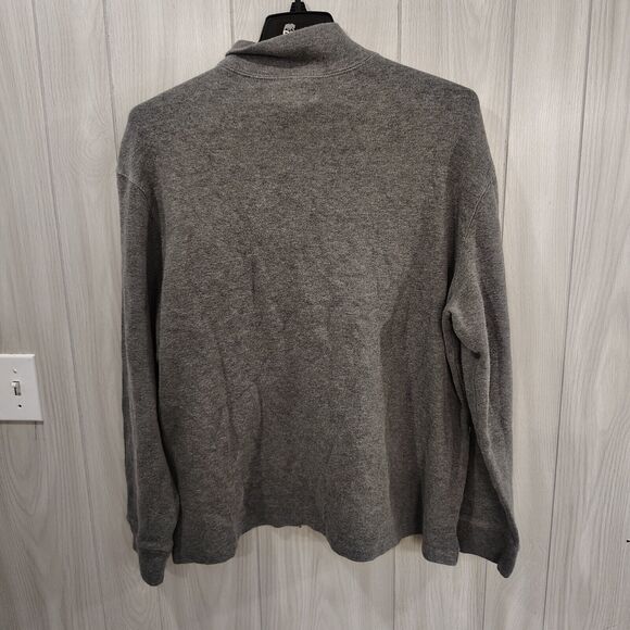 Polo By Ralph Lauren Mens 1/4 Zip Mock Neck Sweater Pullover Size XL Gray - Picture 5 of 8